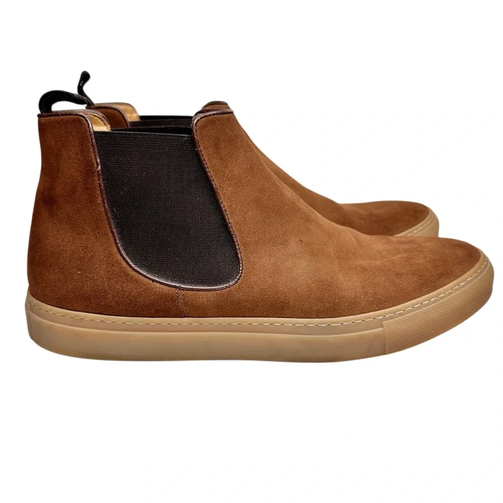 Rider Boot Co Suede Chelsea Boots SZ 12 Chestnut Brown - Picture 4 of 15